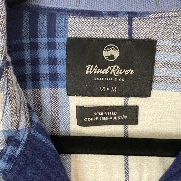 WindRiver Flannel Shirt Plaid with Roll Tab Sleeves - Picture 2 of 8